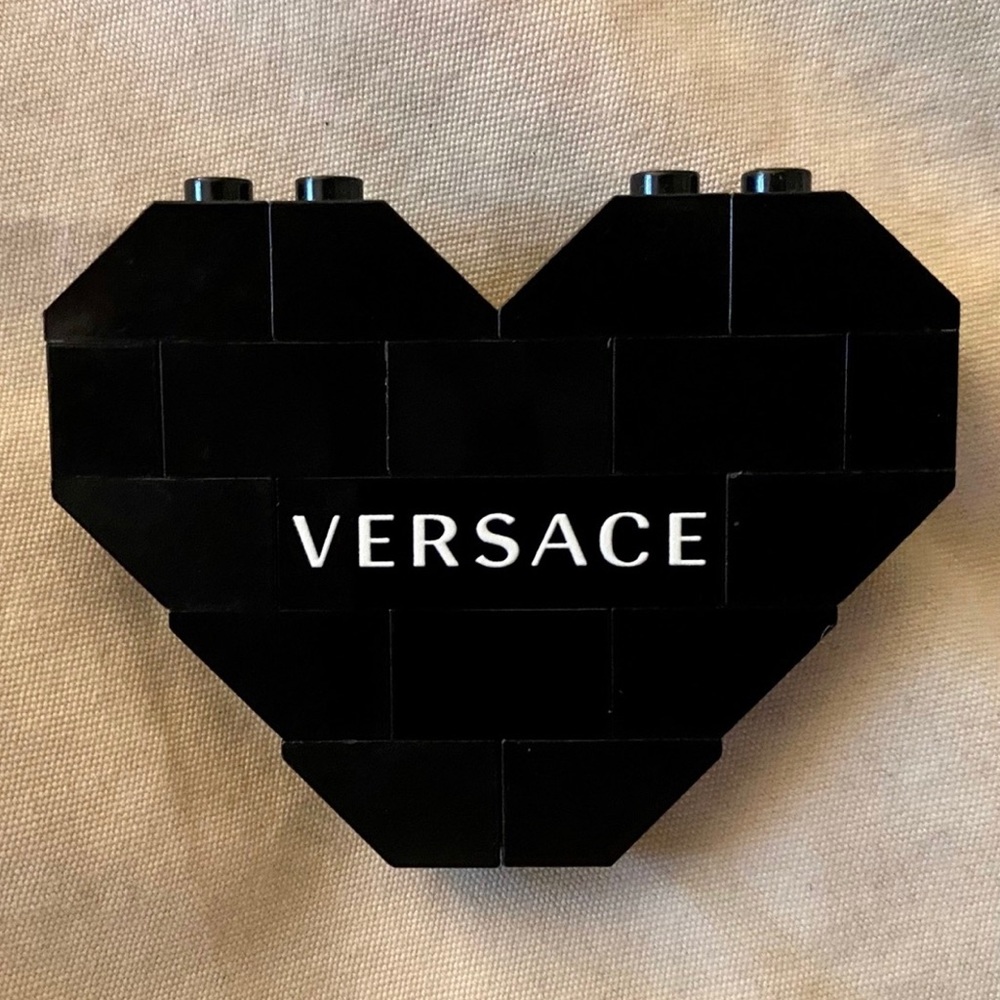 Rare Dee & Ricky “Versace” Lego Heart Pin Brooch!